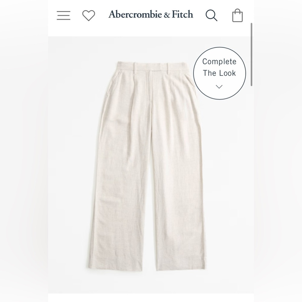 Abercrombie linen pants - 26L in beige